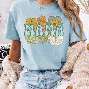 Boho Mama Retro Mom Shirt Comfort Colors Tee - Image 5