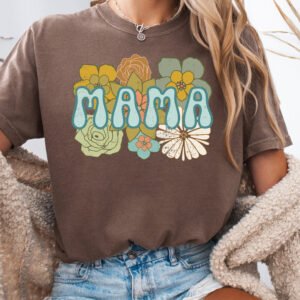Boho Mama Retro Mom Shirt Comfort Colors Tee - Image 7