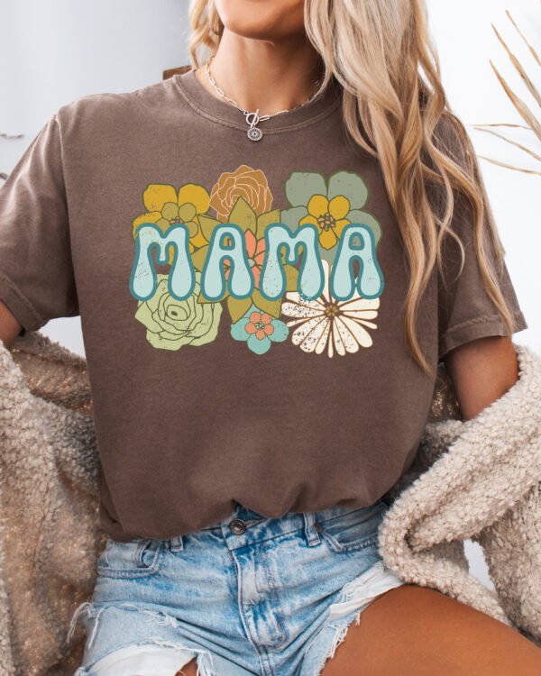 Boho Mama Retro Mom Shirt Comfort Colors Tee