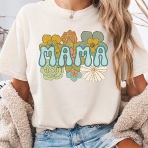 Boho Mama Retro Mom Shirt Comfort Colors Tee - Image 4