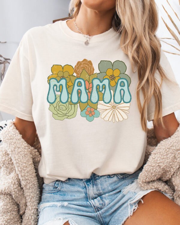 Boho Mama Retro Mom Shirt Comfort Colors Tee