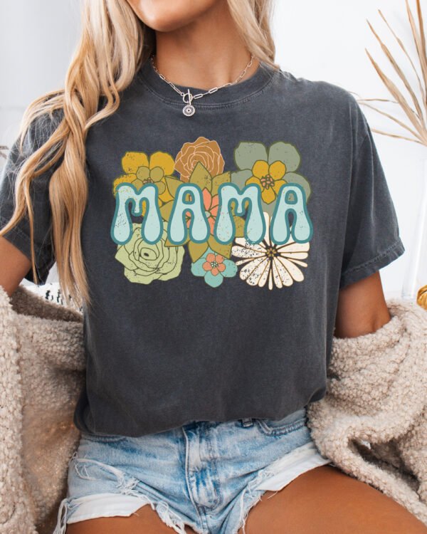 Boho Mama Retro Mom Shirt Comfort Colors Tee