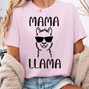 Mama Llama Mom Shirt Comfort Colors Tee - Image 7