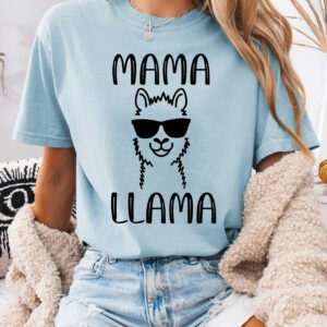 Mama Llama Mom Shirt Comfort Colors Tee - Image 6