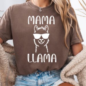 Mama Llama Mom Shirt Comfort Colors Tee - Image 4