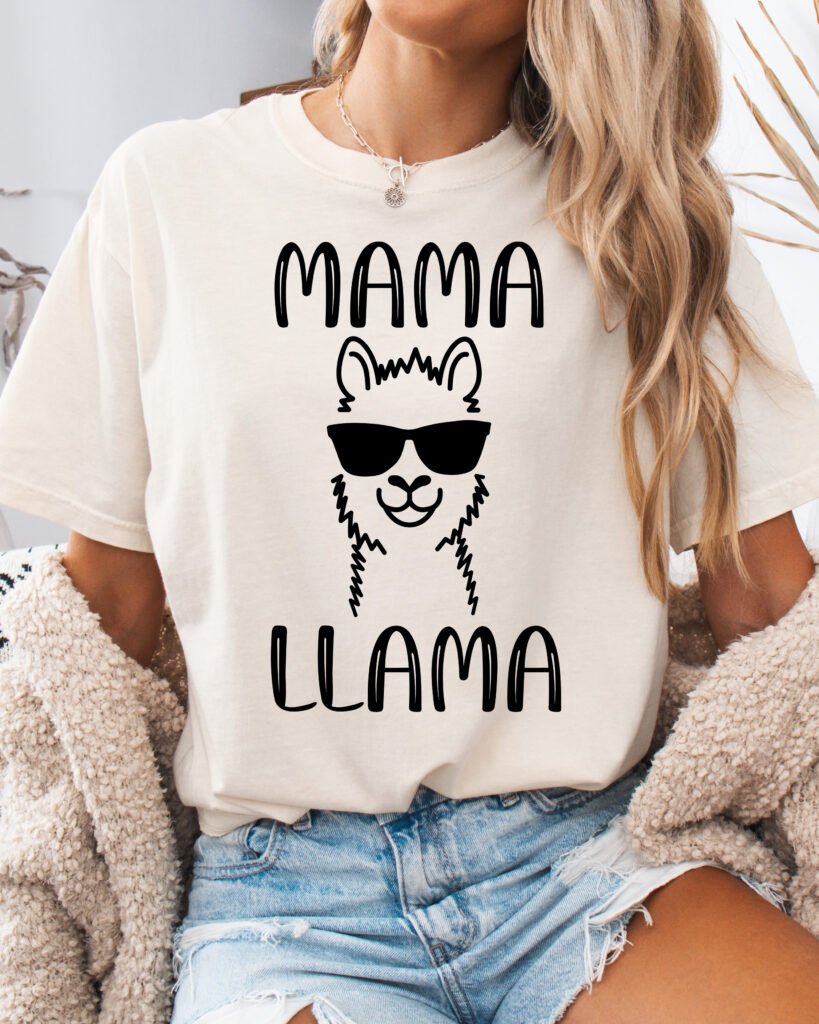 Mama Llama Mom Shirt Comfort Colors Tee
