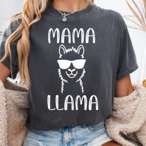 Mama Llama Mom Shirt Comfort Colors Tee - Image 5