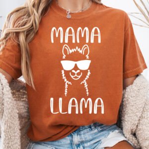Mama Llama Mom Shirt Comfort Colors Tee - Image 8