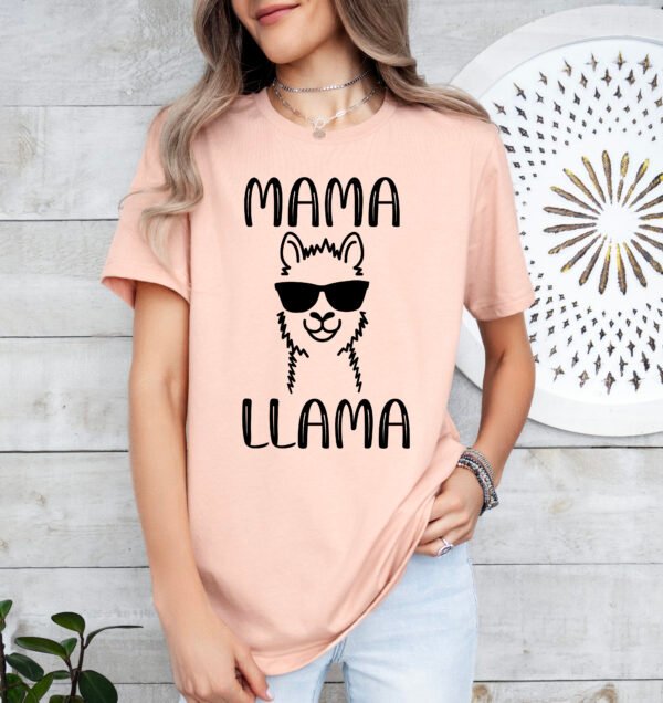 Mama Llama Mom Shirt Stylish Crew Neck Tee