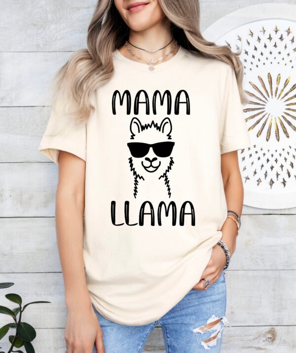 Mama Llama Mom Shirt Stylish Crew Neck Tee