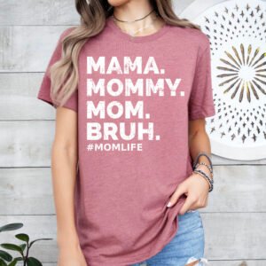 Funny Mom Shirt Mom of Boys Stylish Crew Neck Tee - Image 4