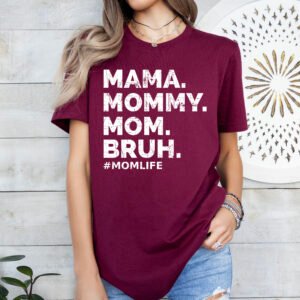 Funny Mom Shirt Mom of Boys Stylish Crew Neck Tee - Image 6