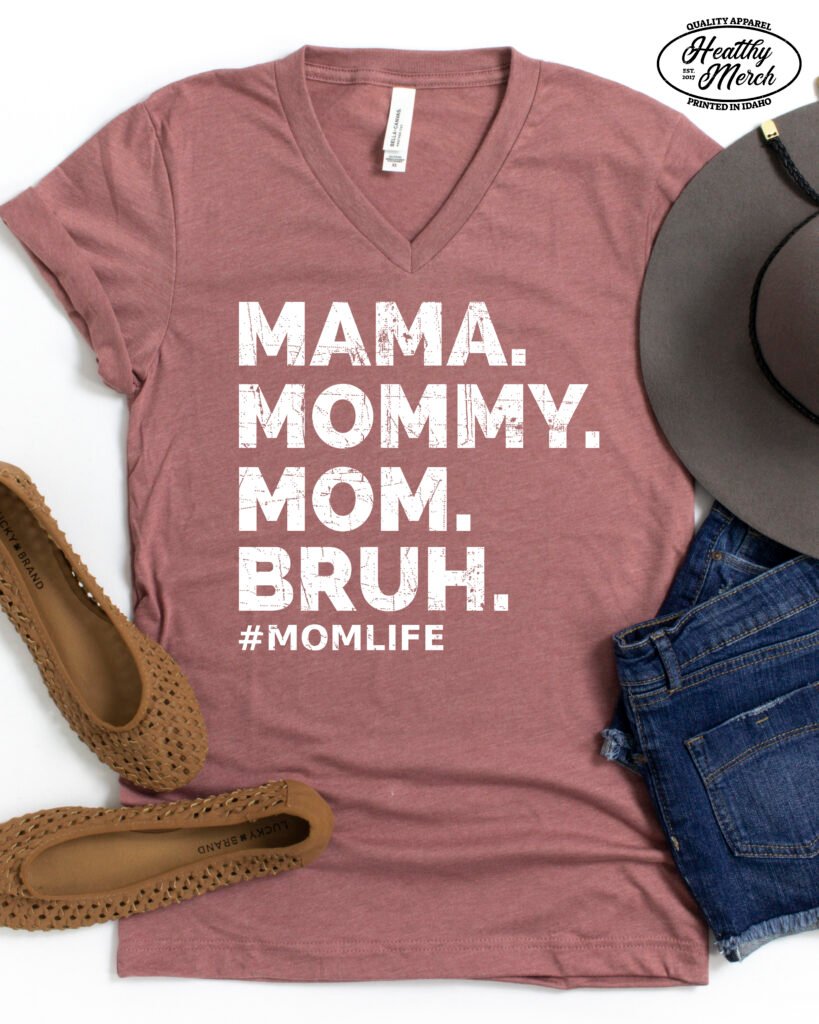 Funny Mom Bro Life Shirt V-Neck