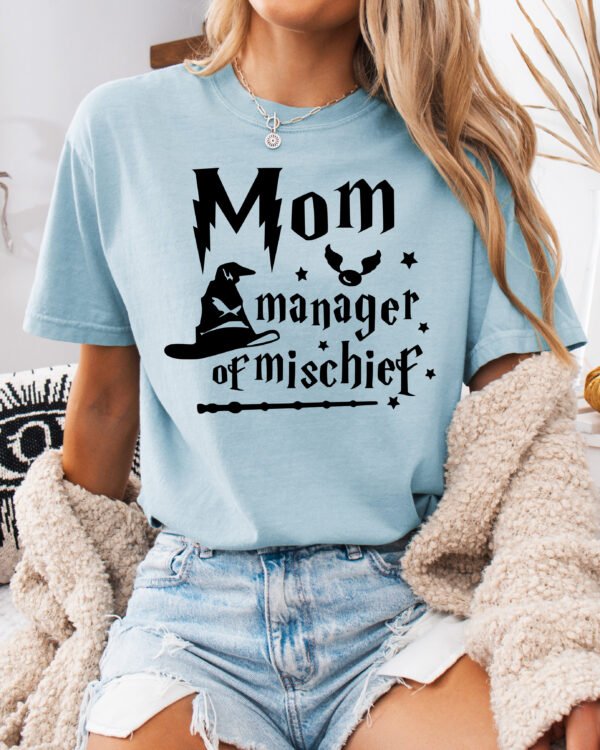 Mom Manage of Mischief Mom Shirt Comfort Colors Tee