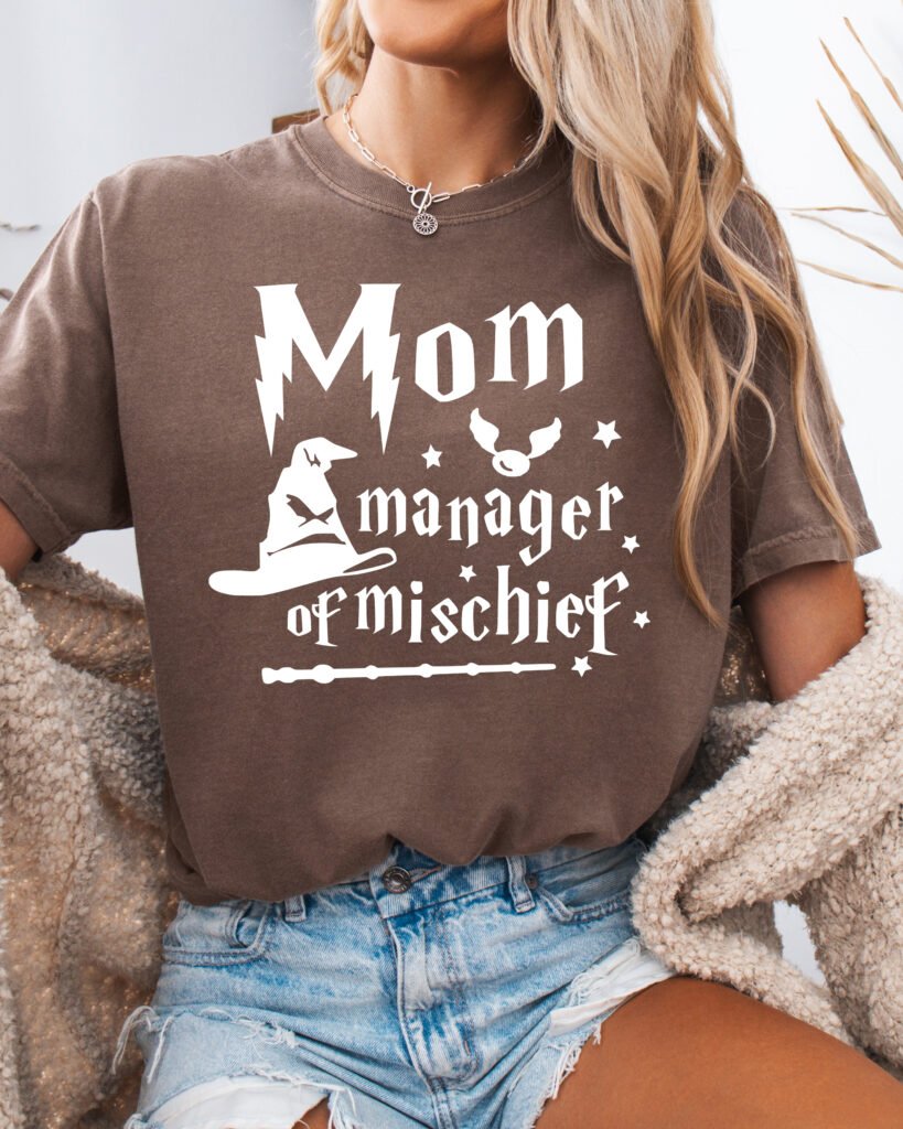 Mom Manage of Mischief Mom Shirt Comfort Colors Tee