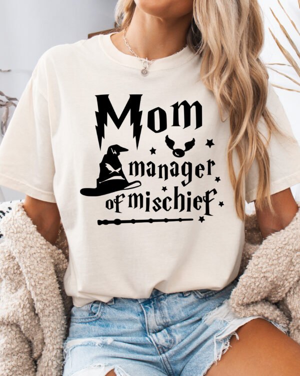 Mom Manage of Mischief Mom Shirt Comfort Colors Tee