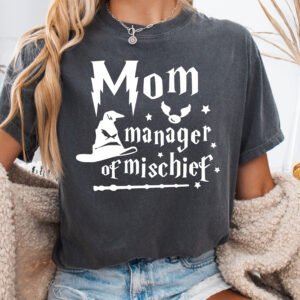 Mom Manage of Mischief Mom Shirt Comfort Colors Tee - Image 4