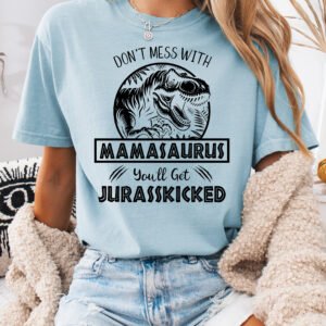 Jurassic Mamasaurus Mom Shirt Comfort Colors Tee - Image 8