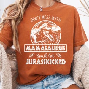 Jurassic Mamasaurus Mom Shirt Comfort Colors Tee - Image 6