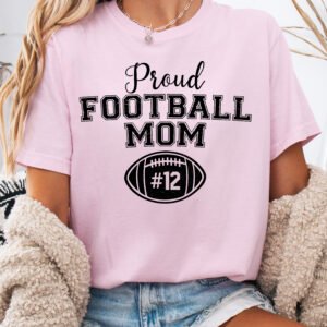 Personalized Custom Proud Football Mom Shirt Comfort Colors Tee - Image 8
