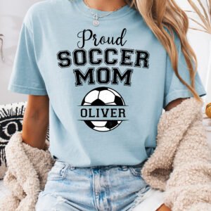 Personalized Custom Proud Soccer Mom Shirt Comfort Colors Tee - Image 5