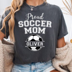 Personalized Custom Proud Soccer Mom Shirt Comfort Colors Tee - Image 4