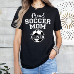 Personalized Proud Soccer Mom Shirt Stylish Crew Neck Tee - Image 4