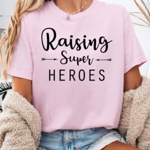 Raising Super Heroes Mom Shirt Comfort Colors Tee - Image 6