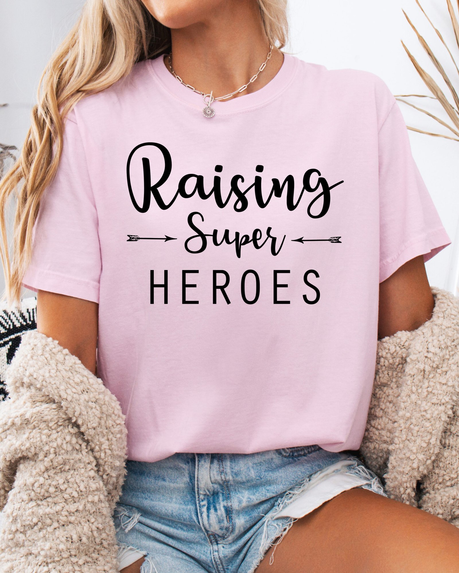 Raising Super Heroes Mom Shirt Comfort Colors Tee - Image 6