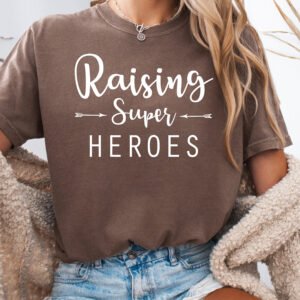 Raising Super Heroes Mom Shirt Comfort Colors Tee - Image 7