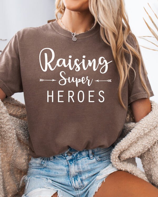 Raising Super Heroes Mom Shirt Comfort Colors Tee