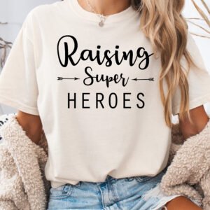Raising Super Heroes Mom Shirt Comfort Colors Tee - Image 8