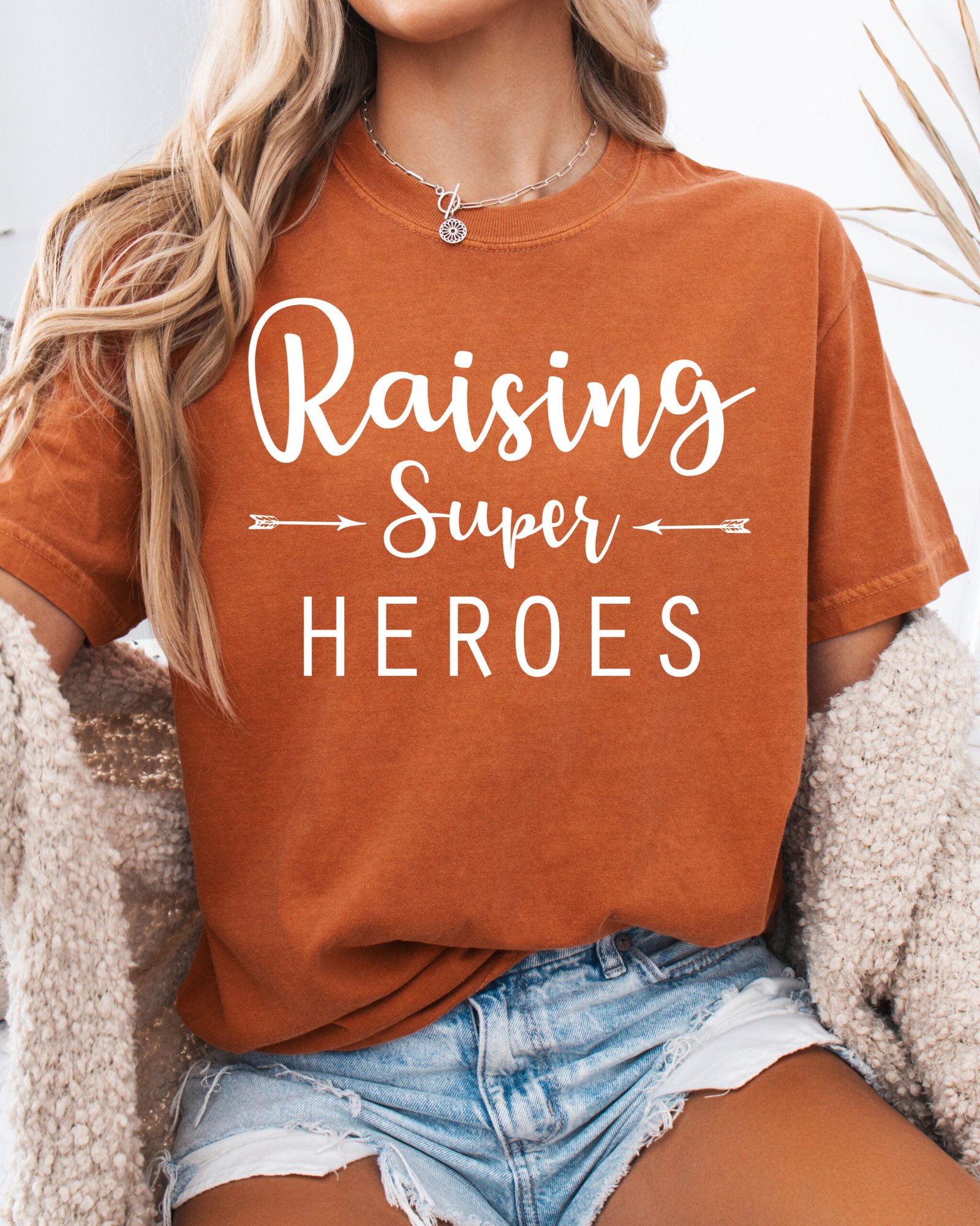 Raising Super Heroes Mom Shirt Comfort Colors Tee - Image 4
