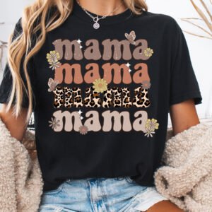 Mama Retro Vintage Style Mom Shirt Comfort Colors Tee - Image 5