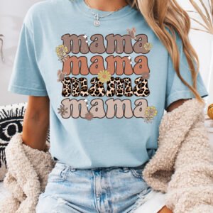Mama Retro Vintage Style Mom Shirt Comfort Colors Tee - Image 7