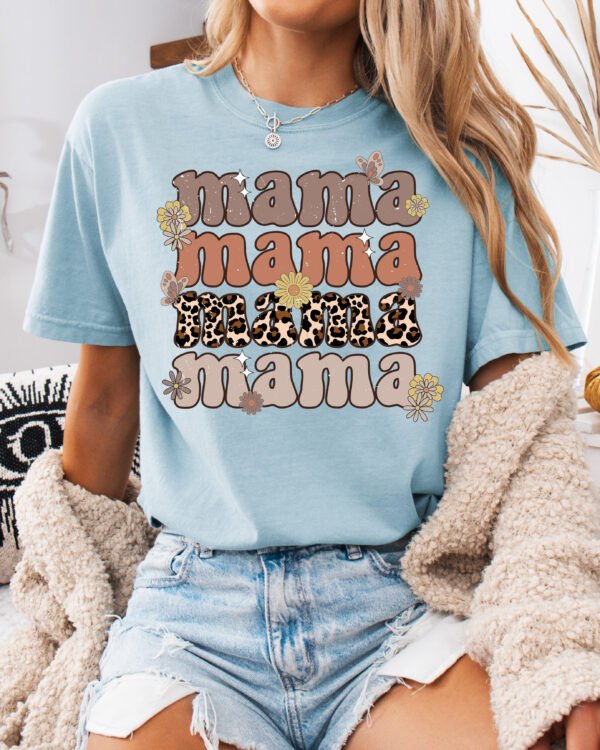 Mama Retro Vintage Style Mom Shirt Comfort Colors Tee