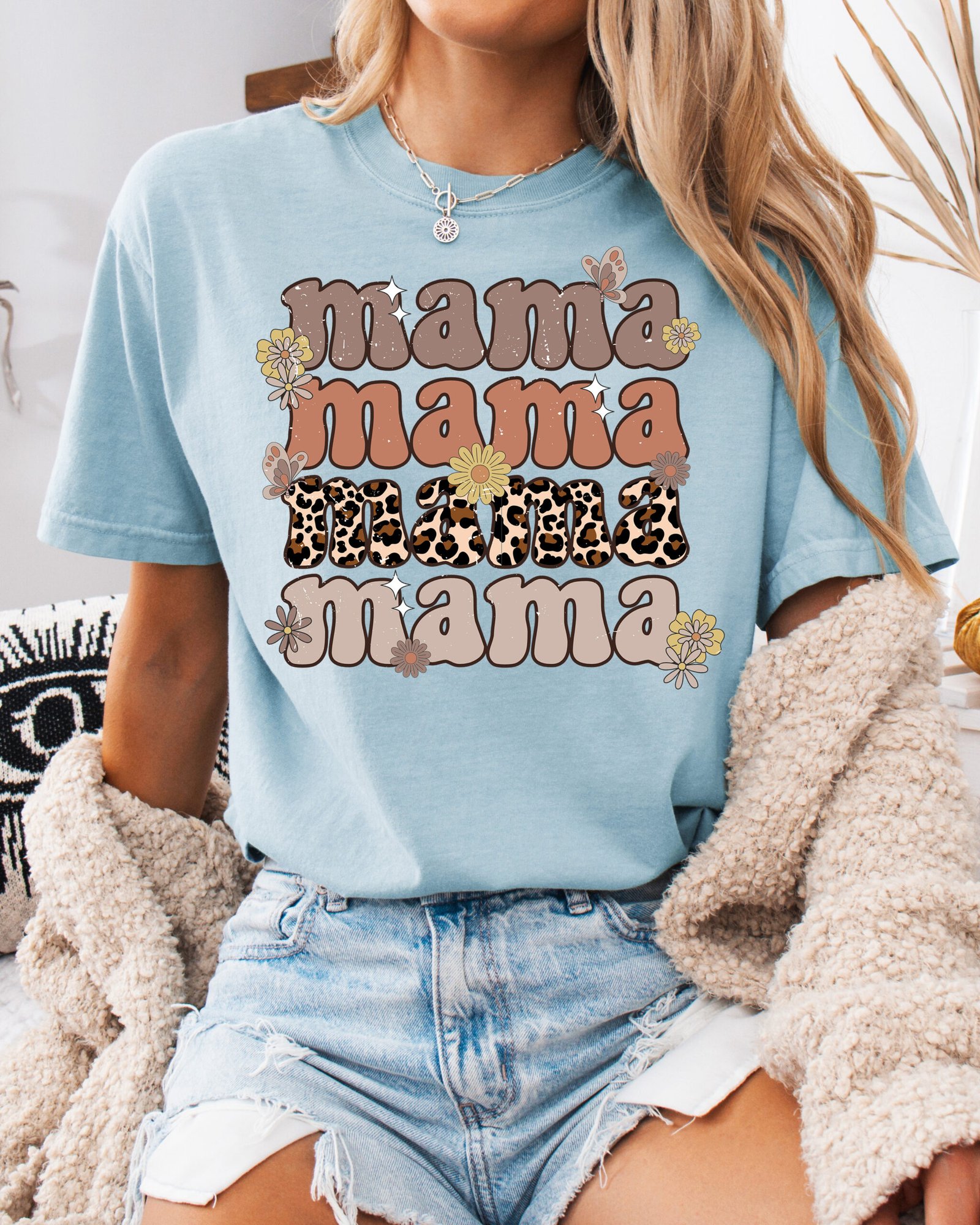 Mama Retro Vintage Style Mom Shirt Comfort Colors Tee - Image 7