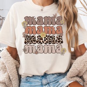 Mama Retro Vintage Style Mom Shirt Comfort Colors Tee