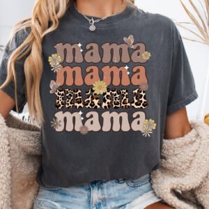 Mama Retro Vintage Style Mom Shirt Comfort Colors Tee - Image 6
