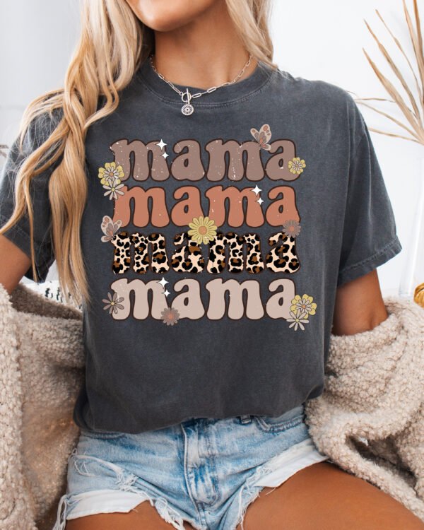 Mama Retro Vintage Style Mom Shirt Comfort Colors Tee