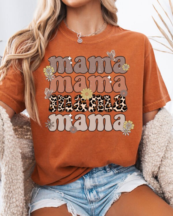 Mama Retro Vintage Style Mom Shirt Comfort Colors Tee