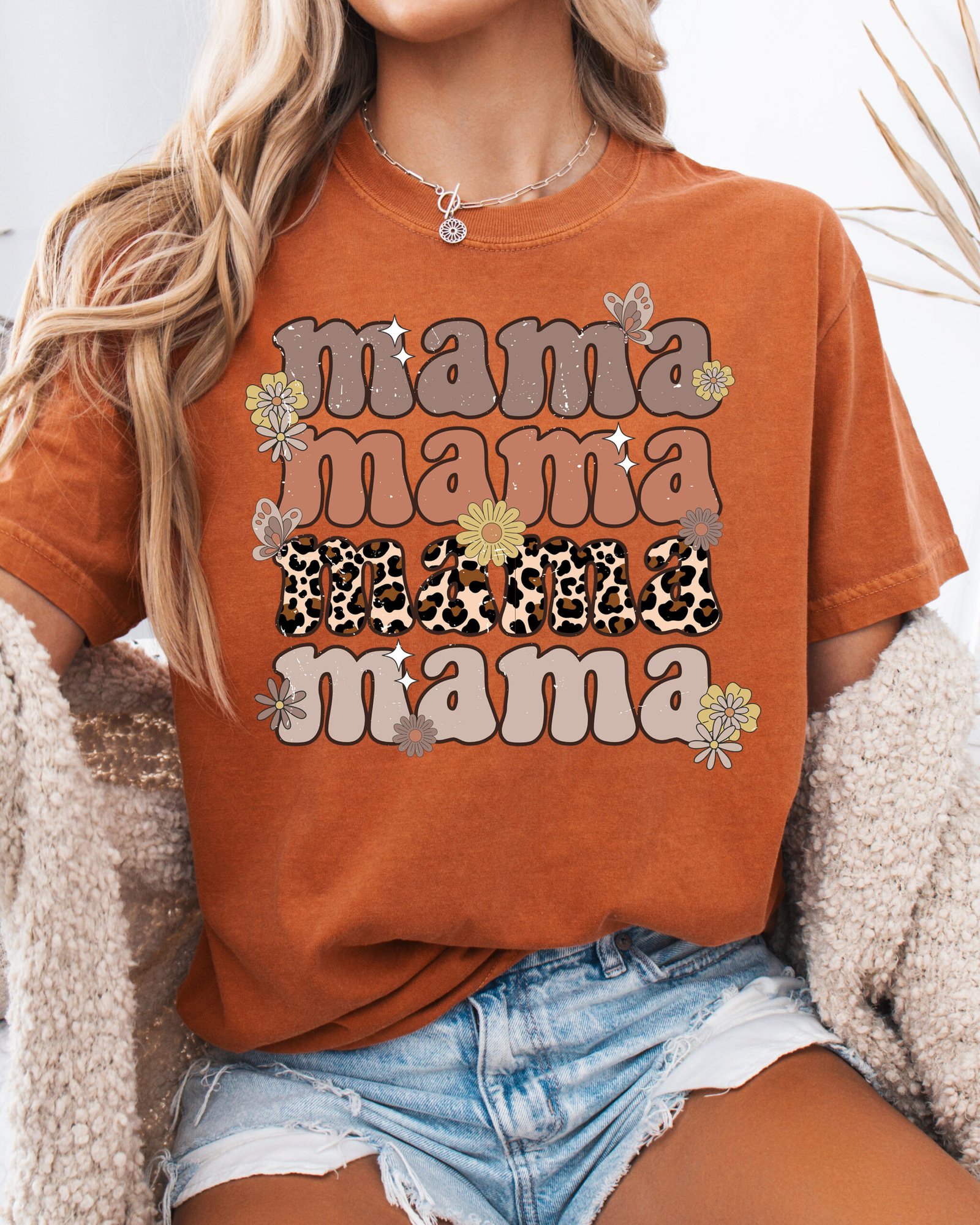 Mama Retro Vintage Style Mom Shirt Comfort Colors Tee - Image 9