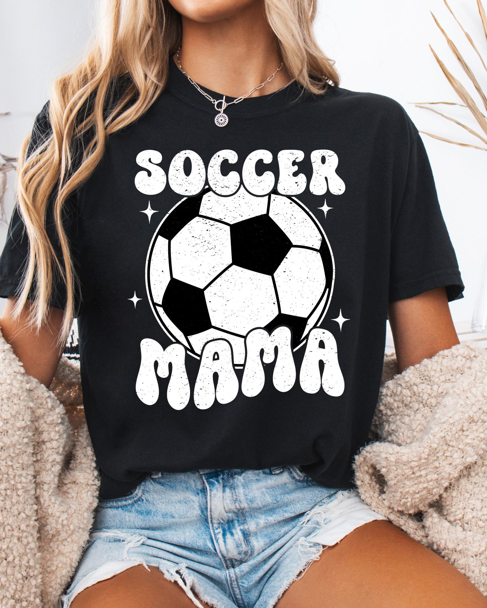 Retro Soccer Mama Soccer Mom Shirt Comfort Colors Tee - Image 5
