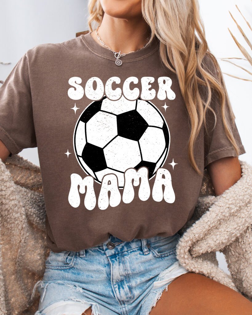 Retro Soccer Mama Soccer Mom Shirt Comfort Colors Tee