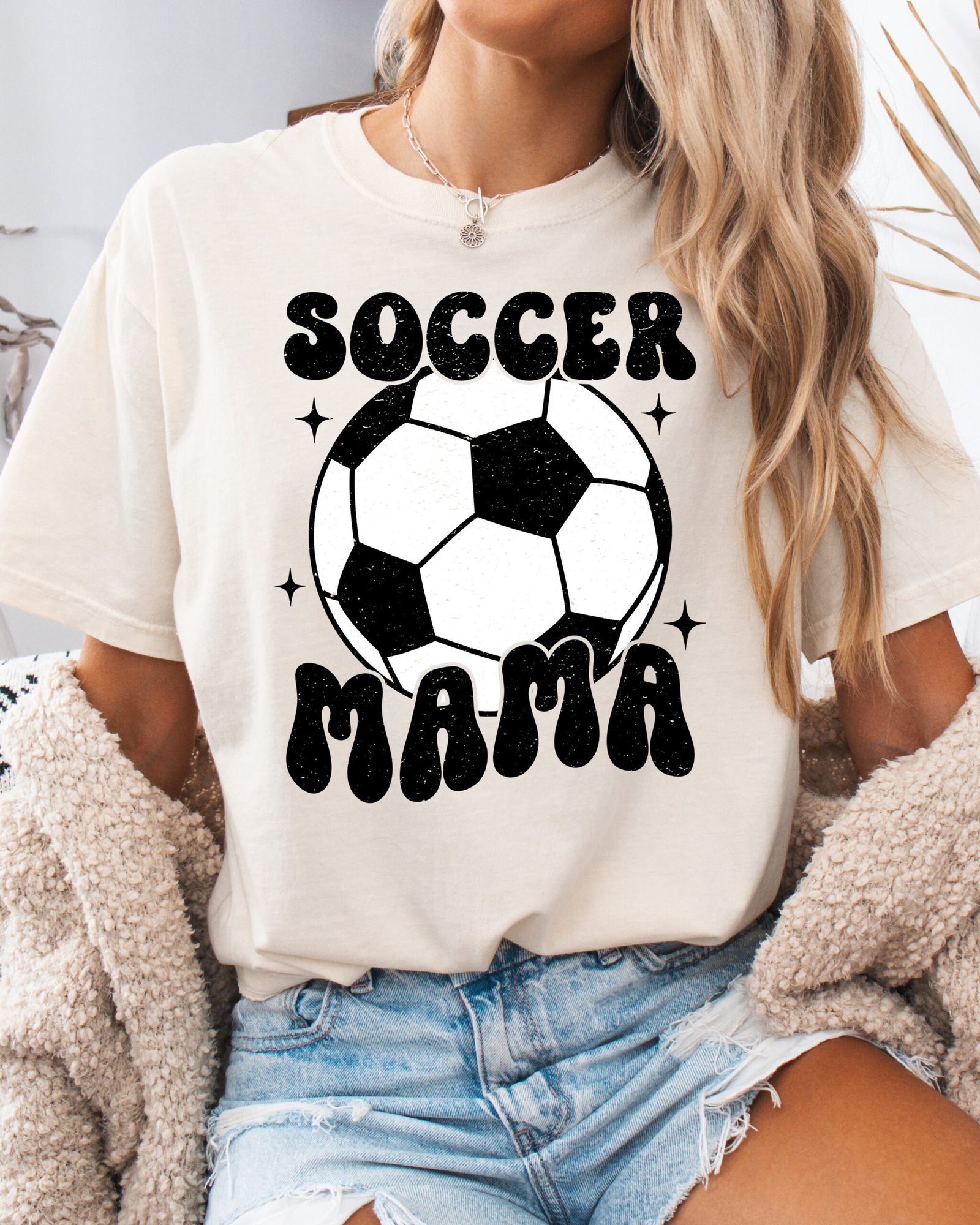 Retro Soccer Mama Soccer Mom Shirt Comfort Colors Tee - Image 4