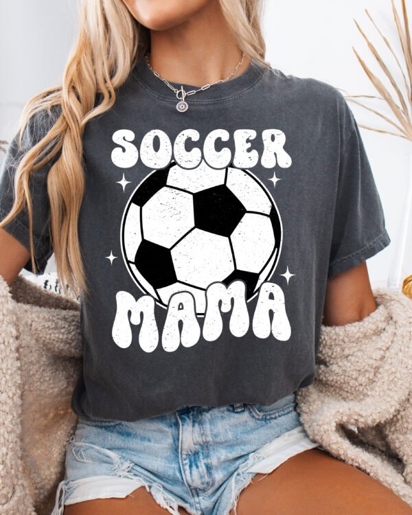 Retro Soccer Mama Soccer Mom Shirt Comfort Colors Tee