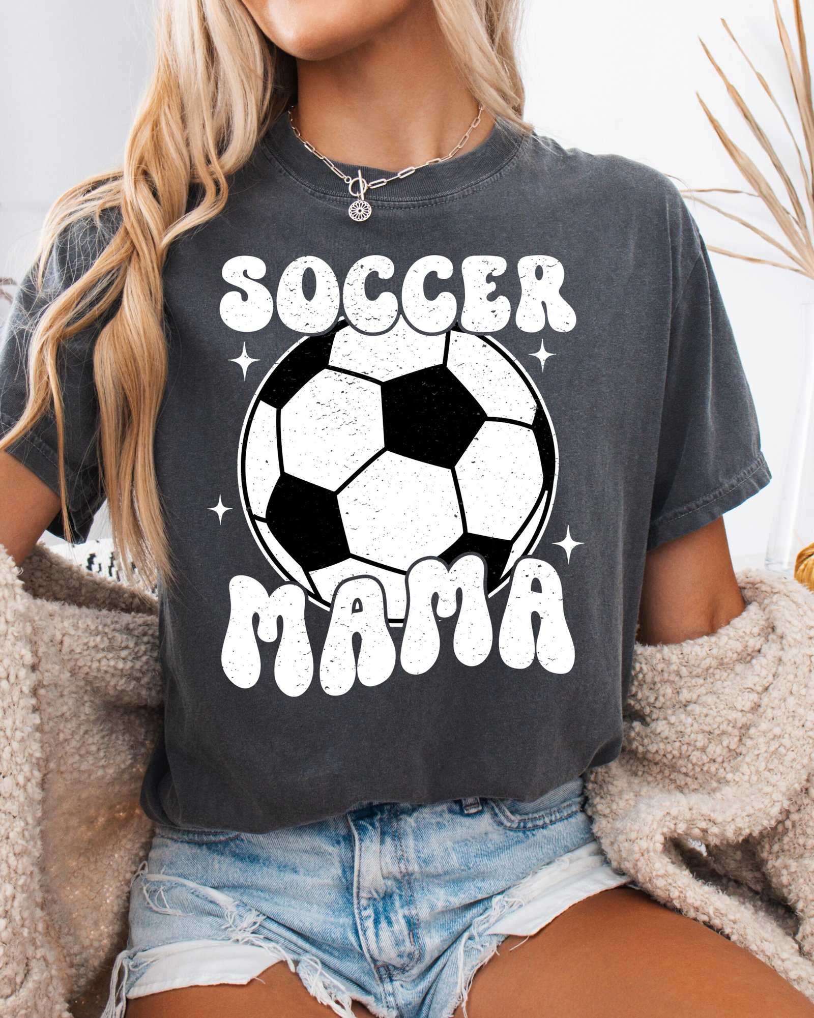 Retro Soccer Mama Soccer Mom Shirt Comfort Colors Tee - Image 6
