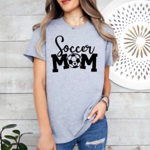 Soccer Mom Shirt Stylish Crew Neck Tee - Image 4