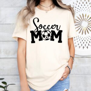 Soccer Mom Shirt Stylish Crew Neck Tee - Image 5