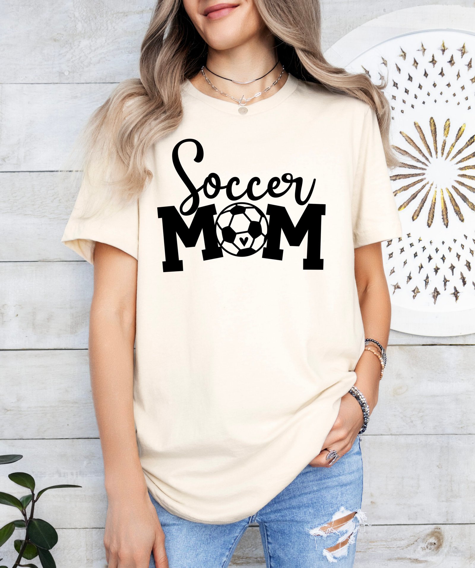 Soccer Mom Shirt Stylish Crew Neck Tee - Image 5